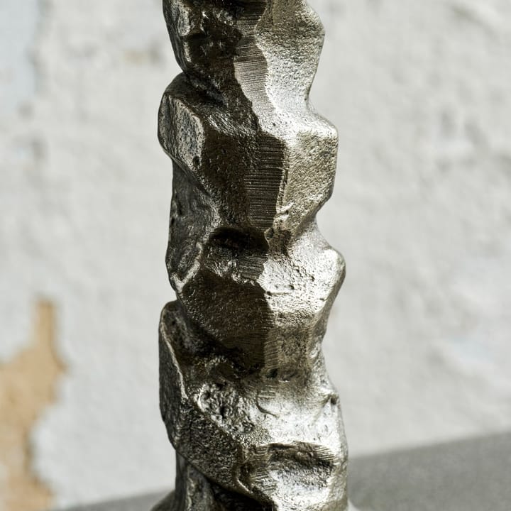 Raku lysestage antiksølv, 25 cm House Doctor