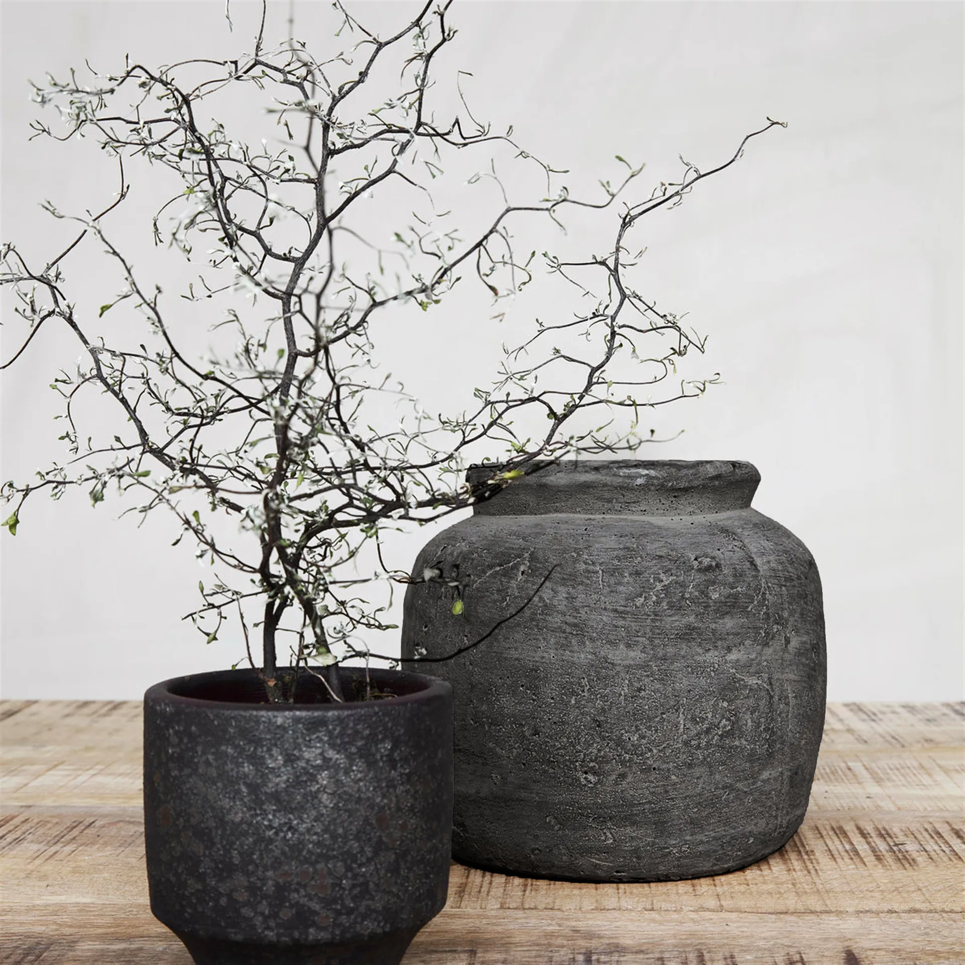 Rustik blomsterkrukke lertøj, h18 cm Ø19 cm House Doctor