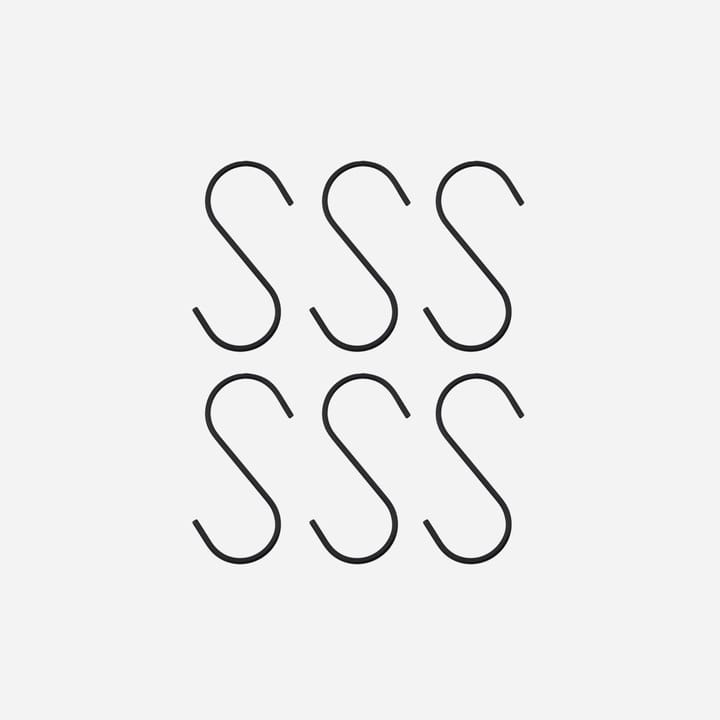 Snap krog 4,8x10 cm 6-pak, Sort House Doctor