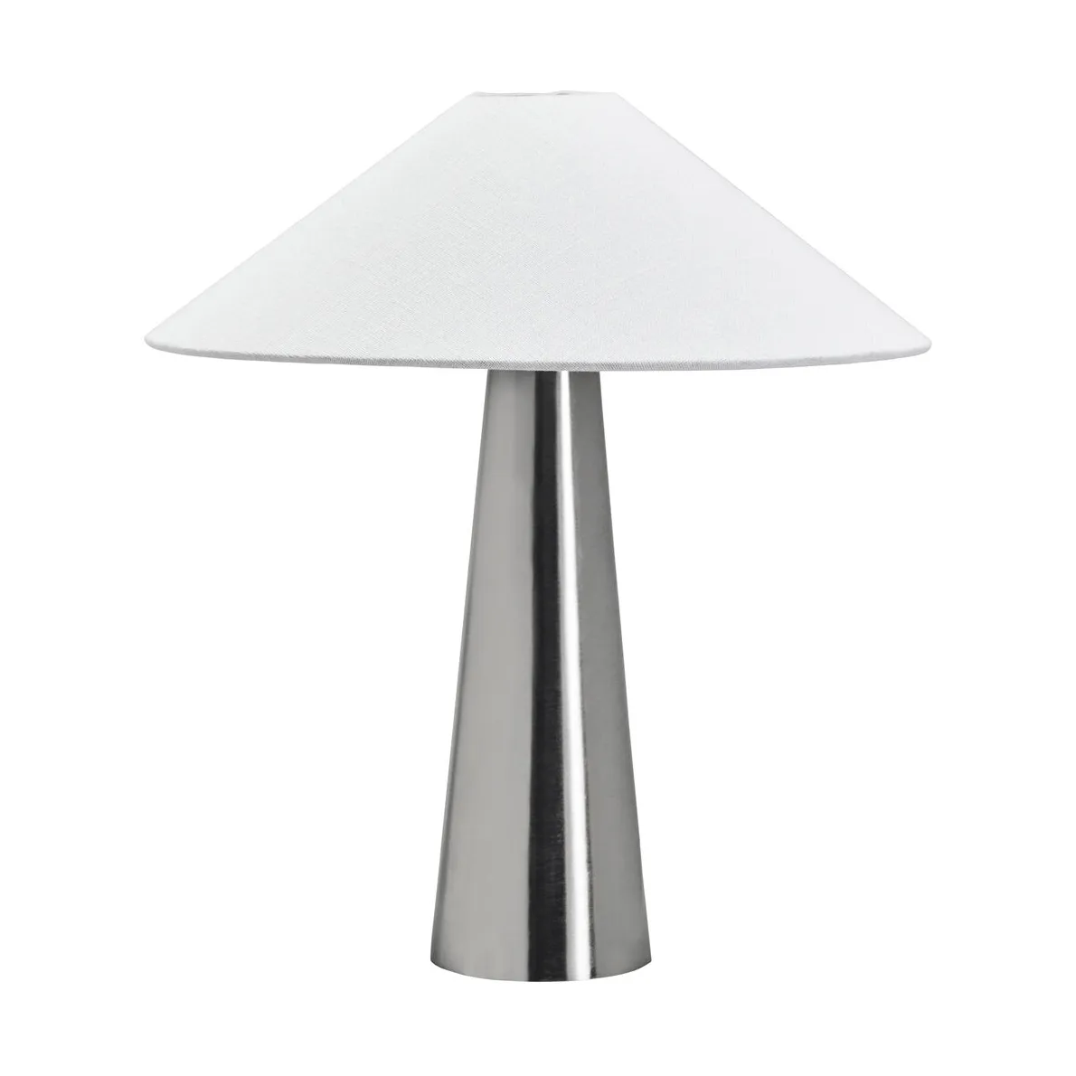 Soffi bordlampe, Børstet sølv-Off-White, Ø42x48 cm House Doctor