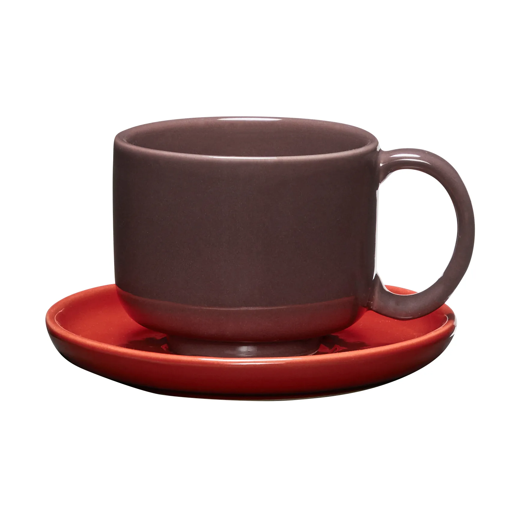 Amare kop med underkop, Burgundy-red Hübsch Interior