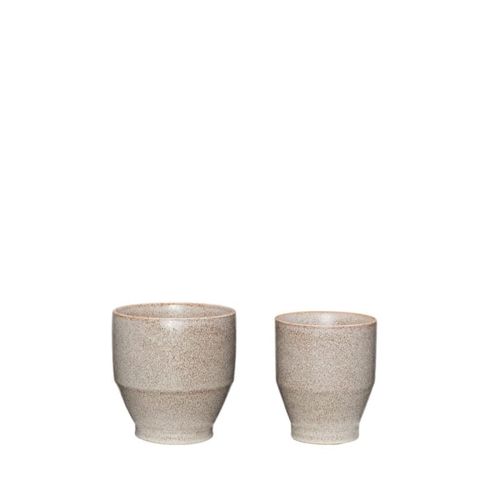 Ashes keramikpotter 2-pak - Lyserød - Hübsch