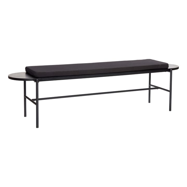 Bænk med pude 45x180 cm - Metal-sort - Hübsch