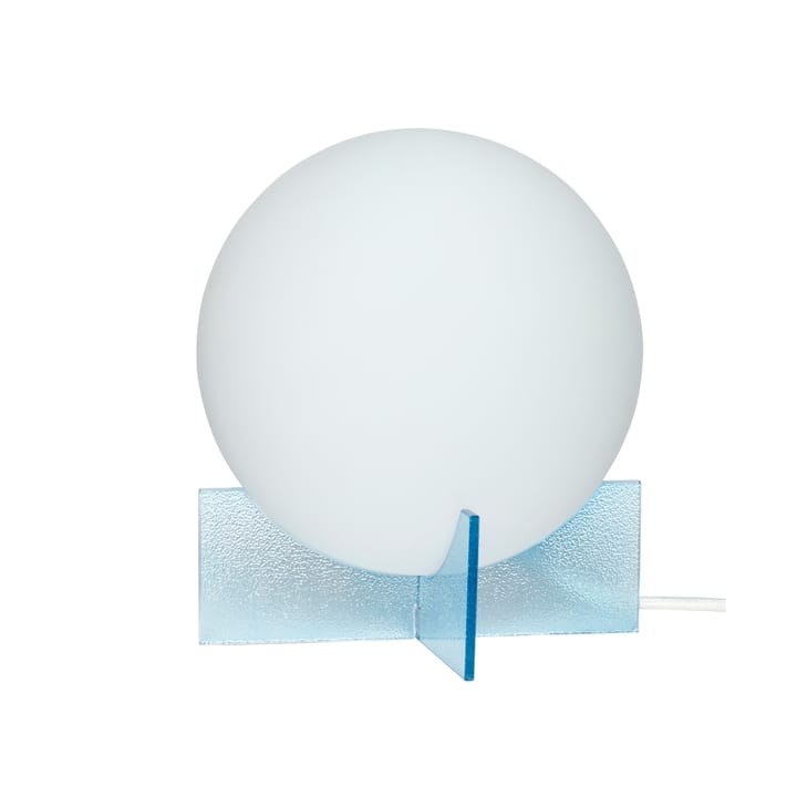Bordlampe Ø20 cm - Opal-blå - Hübsch