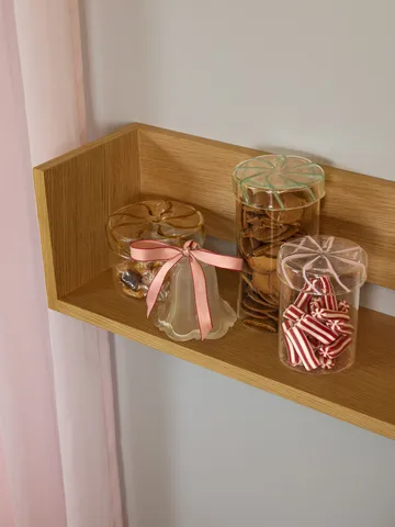 Heir opbevaringsglas medium - Pink - Hübsch Interior