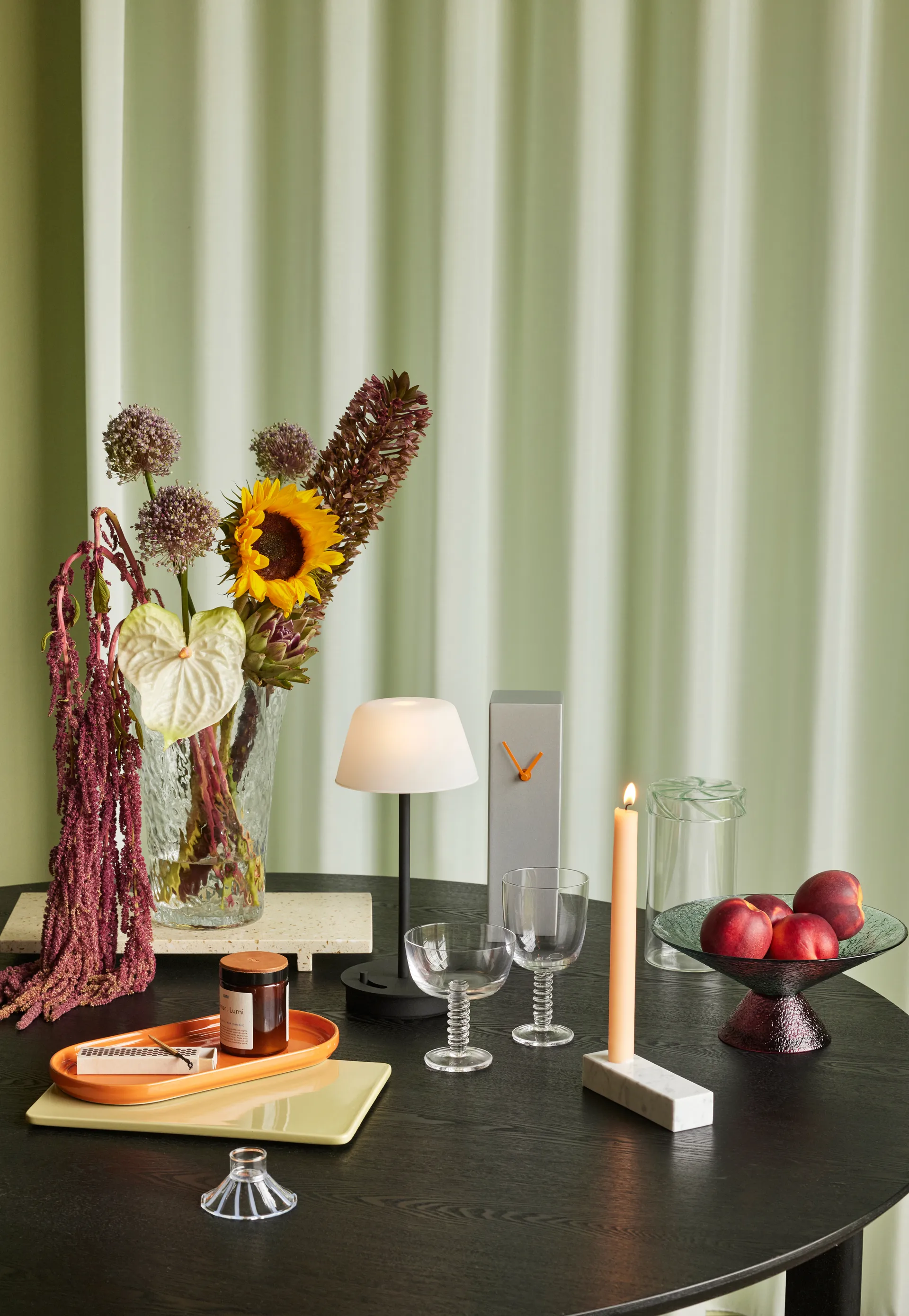 Heir opbevaringsglas tall, Green Hübsch Interior