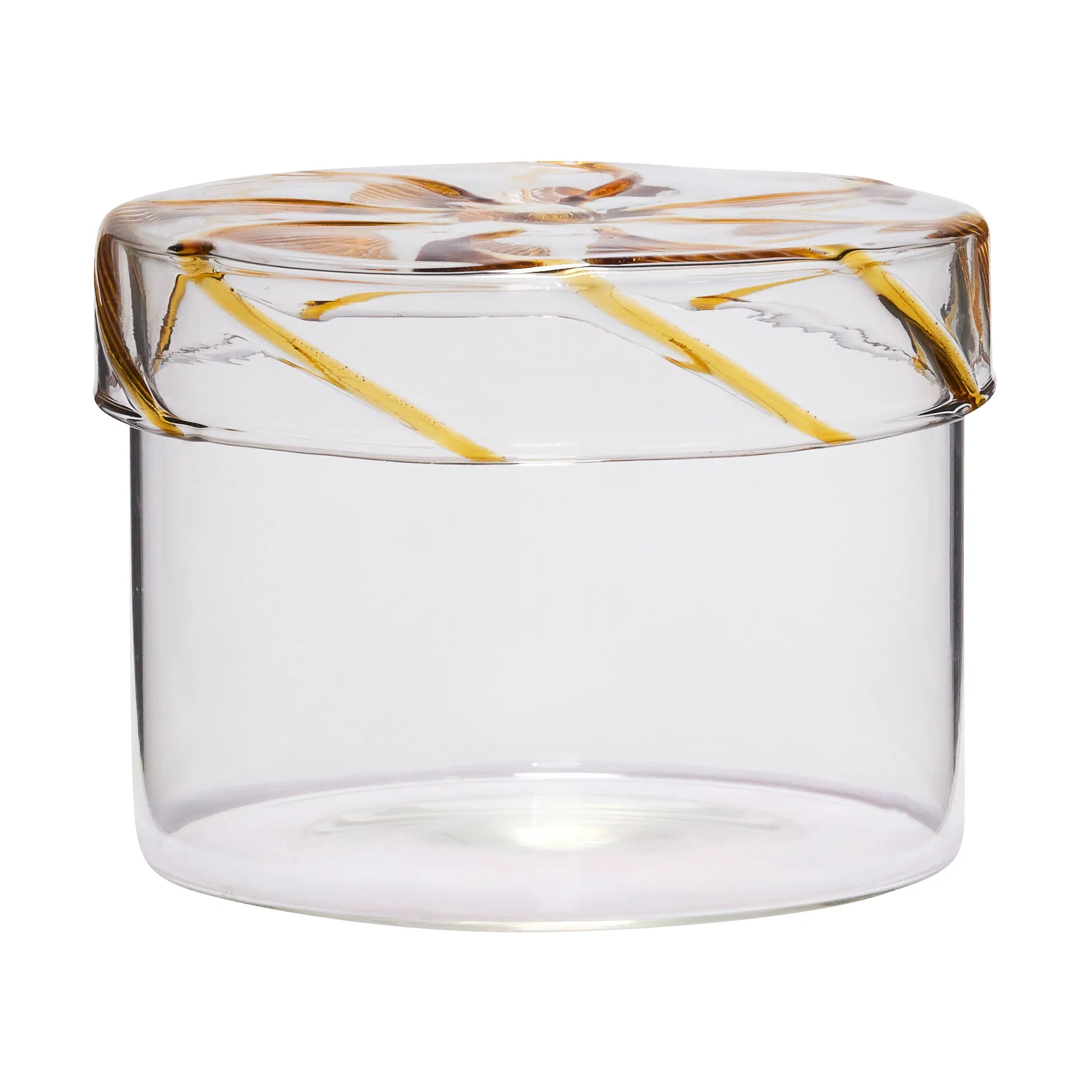 Her opbevaringsglas low, Yellow Hübsch Interior