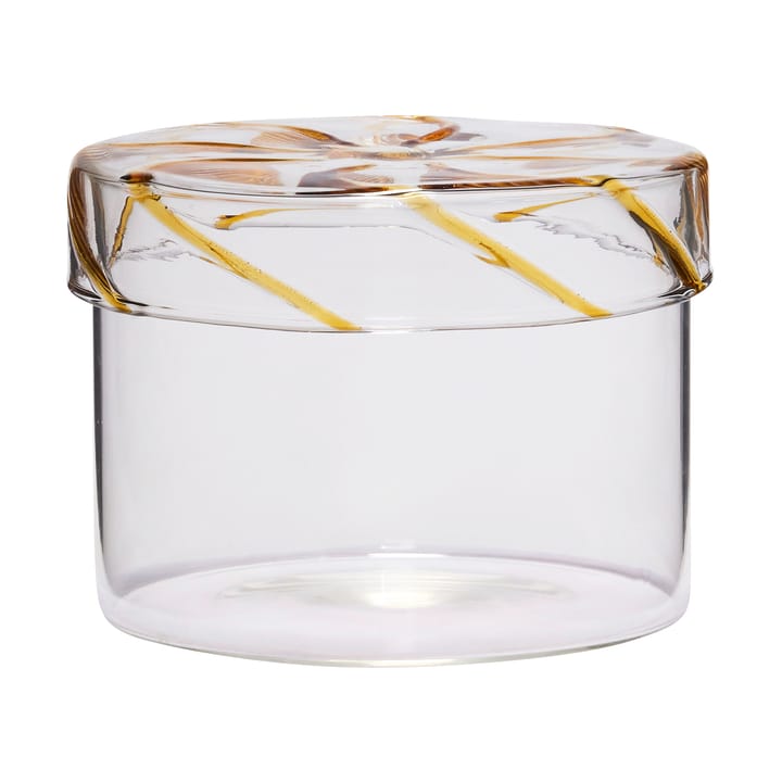 Her opbevaringsglas low - Yellow - Hübsch
