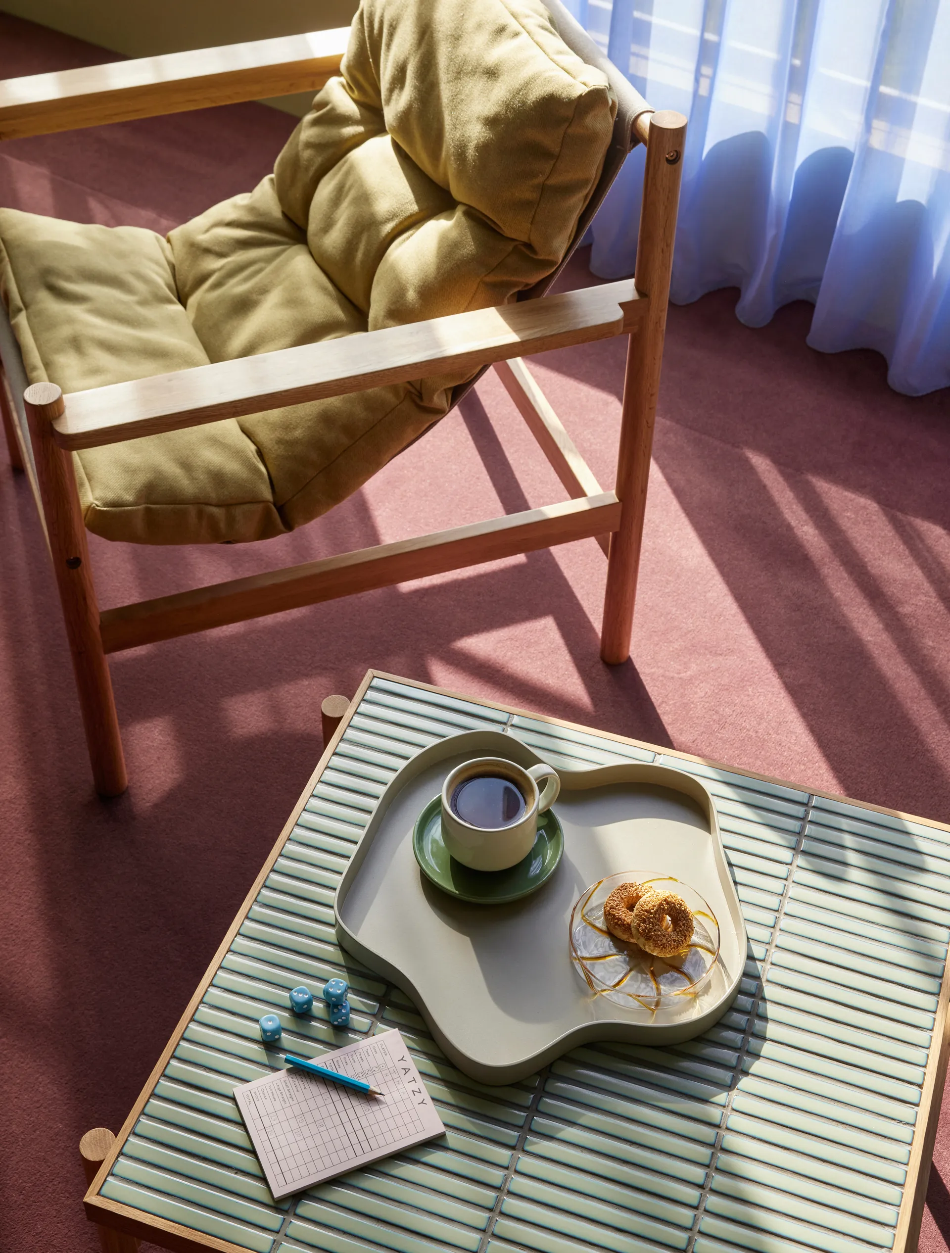 Her opbevaringsglas low, Yellow Hübsch Interior