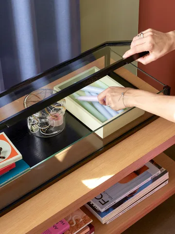 Her opbevaringsglas low - Yellow - Hübsch Interior