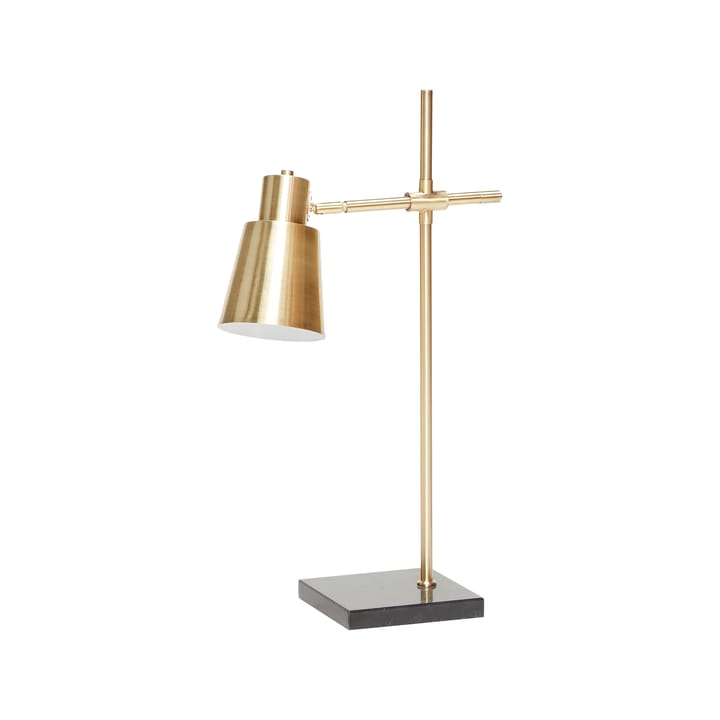 Hübsch bordlampe 36x18 cm - Messing-sort marmor - Hübsch