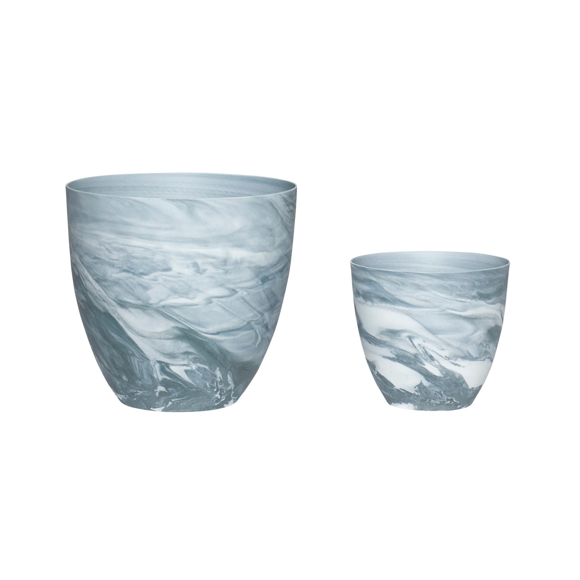 Hübsch lysestage 2-pak, Mørkegrå-hvid Hübsch Interior