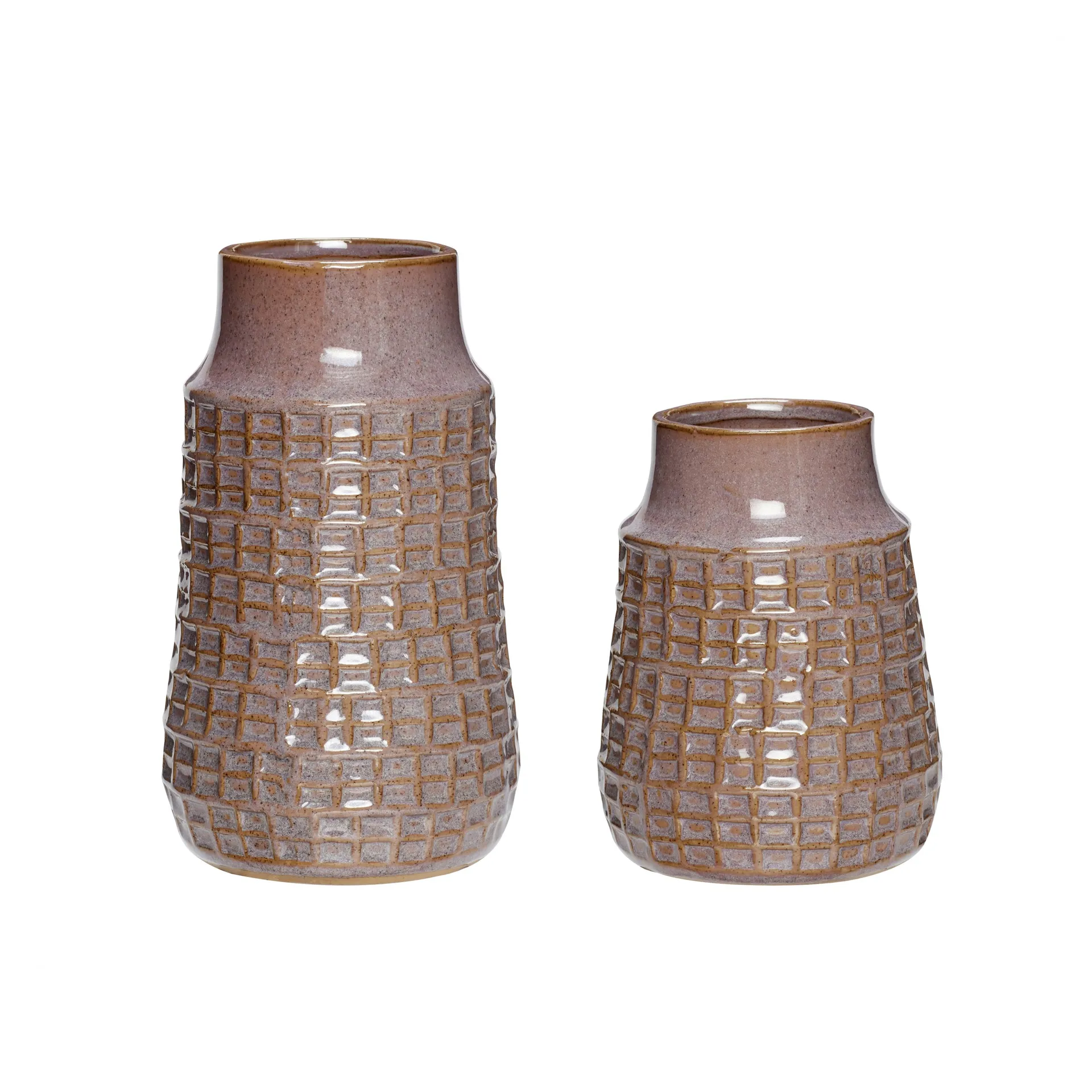 Hübsch vase 2-pak 12x15 cm, Lilla Hübsch Interior