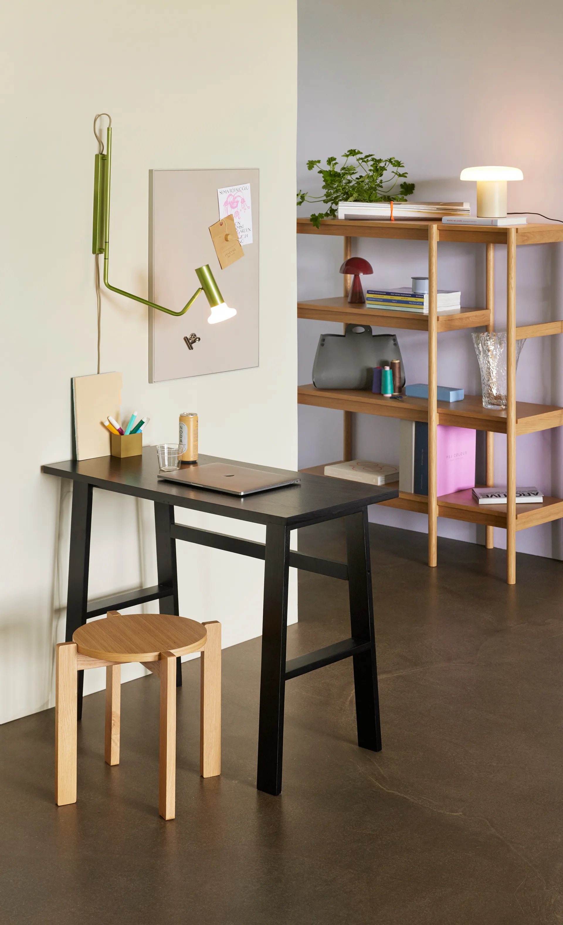 Hübsch Wally væglampe, Light green Hübsch Interior