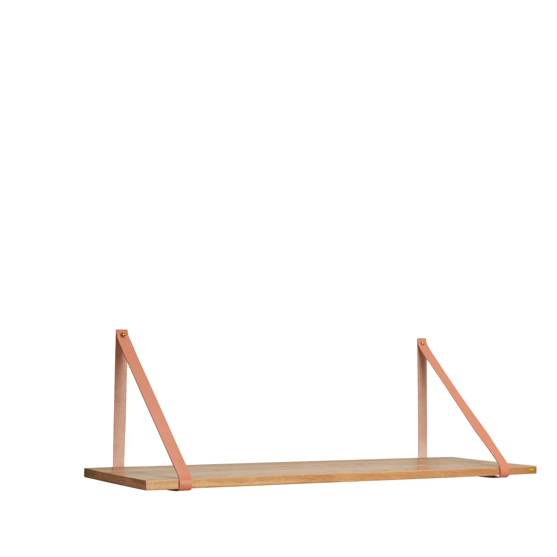 Hylde med læderrem large 100x30 cm, Natur Hübsch Interior