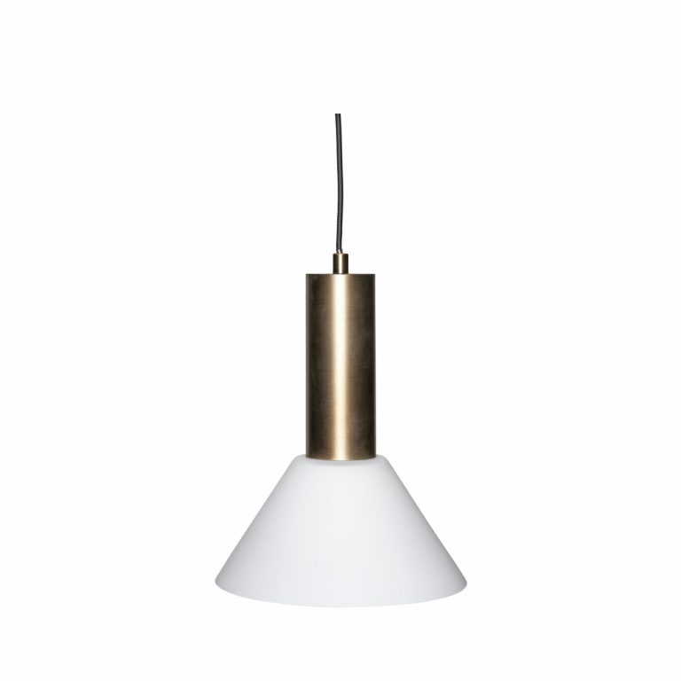 Hübsch Kontrast loftlampe 28 cm Messing-hvid