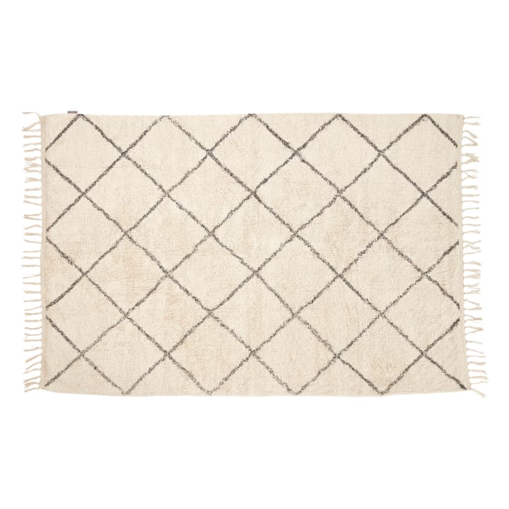 Måtte 120x180 cm viskose beige - Hvid-grå - Hübsch