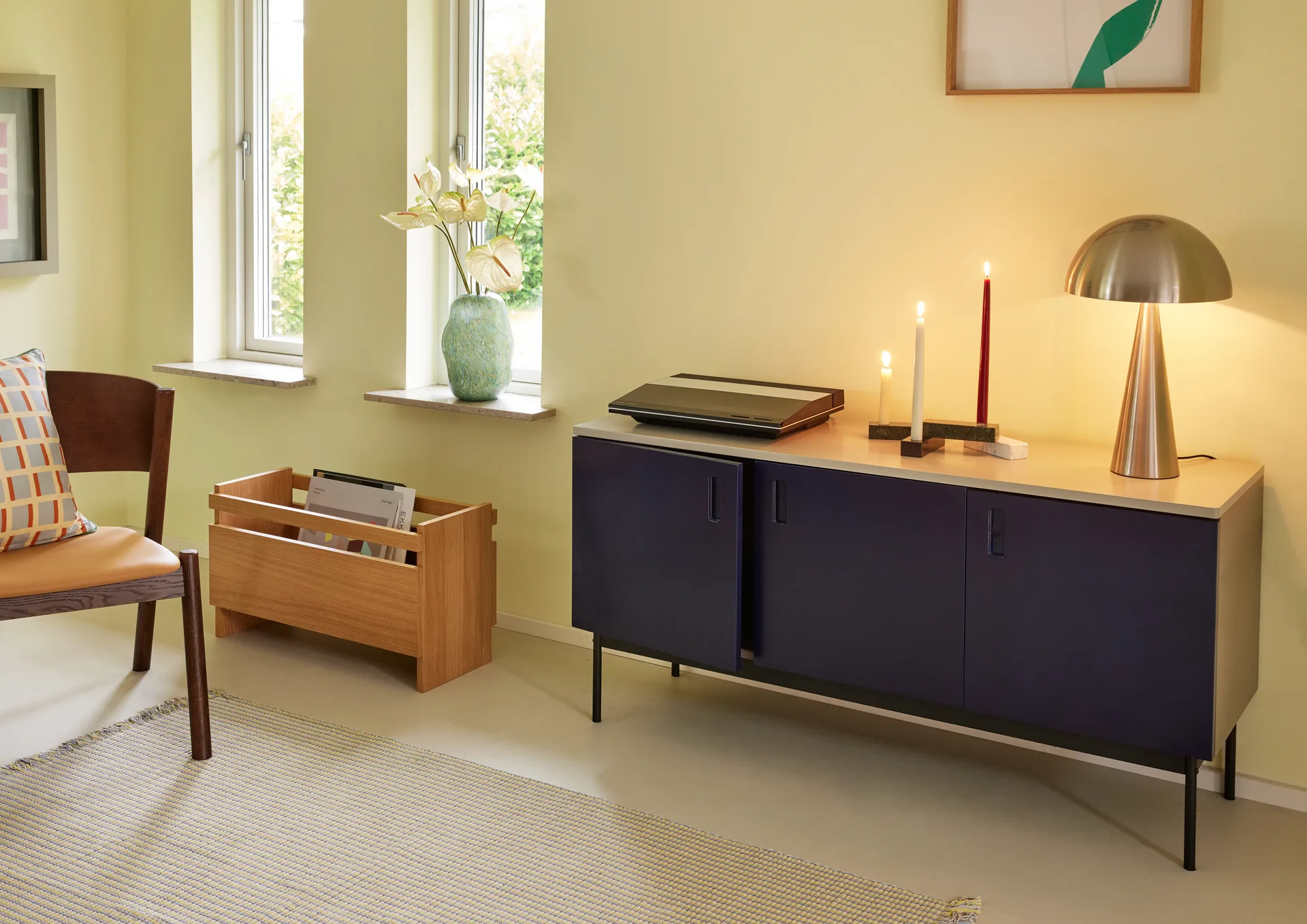 Mush bordlampe tall, Nikkel Hübsch Interior