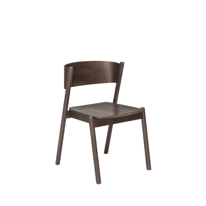Oblique stol - Mørkebrun - Hübsch