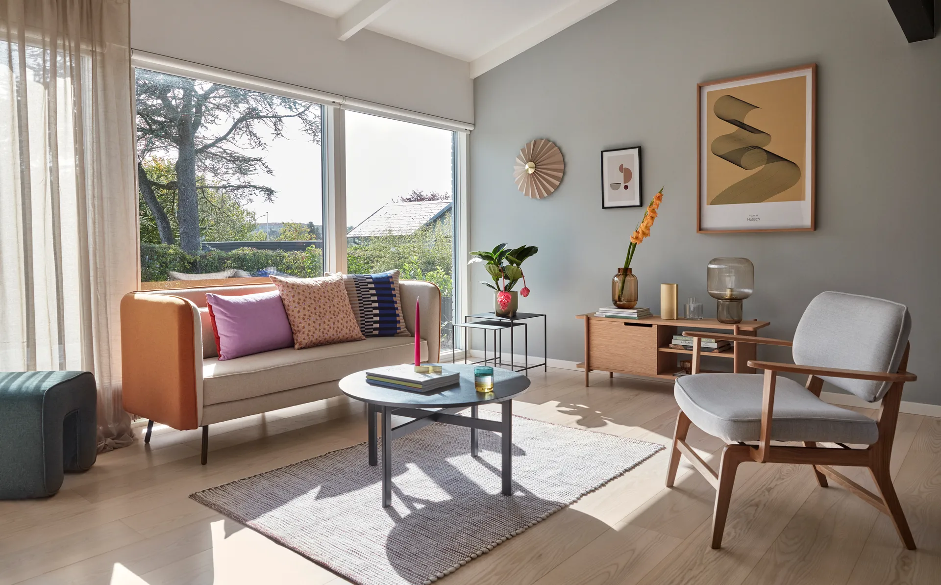 Pliss væglampe, Beige Hübsch Interior