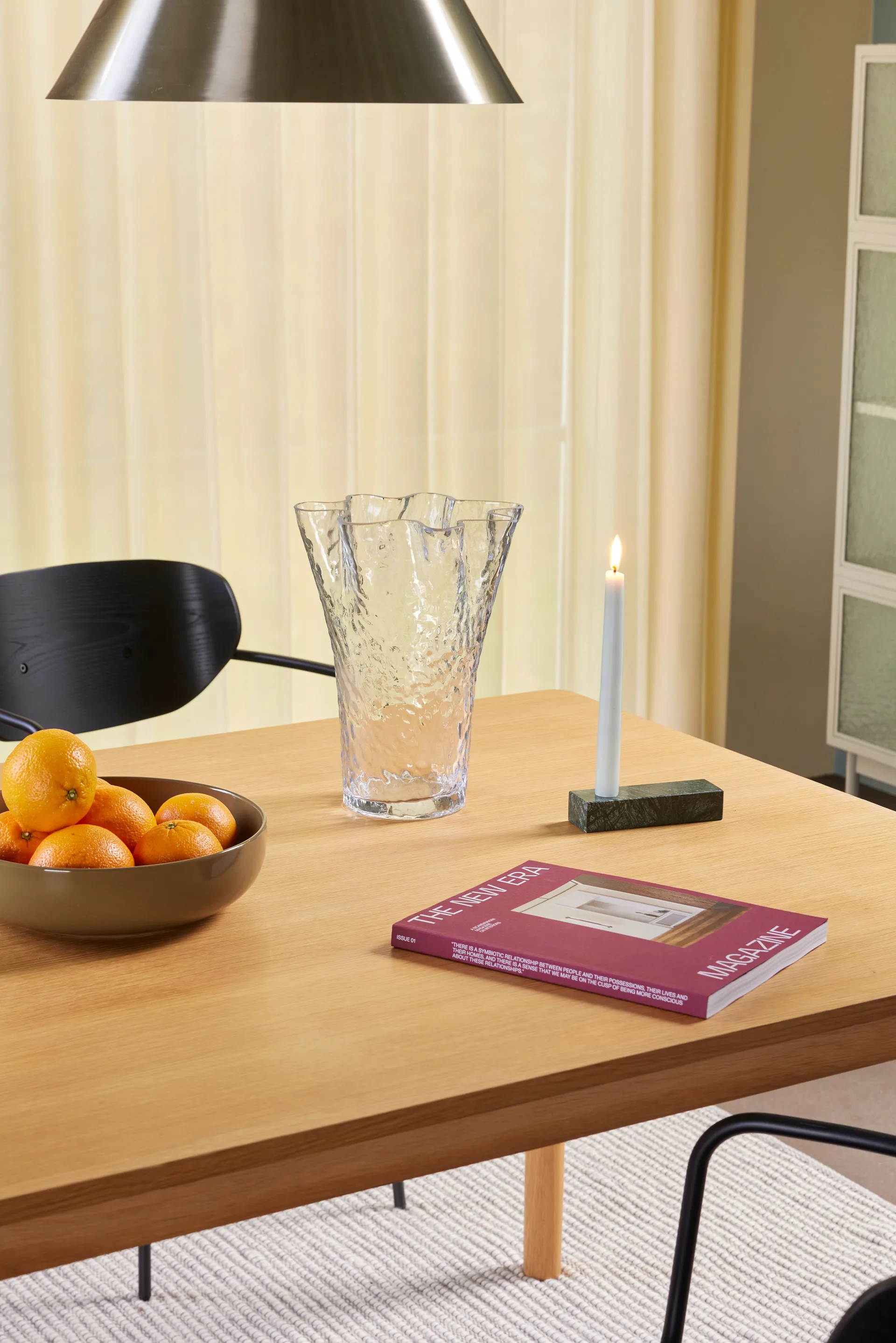 Ruffle vase, Clear Hübsch Interior