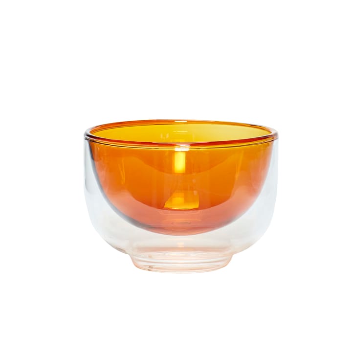 Skål Ø13 cm - Glas klar-amber - Hübsch