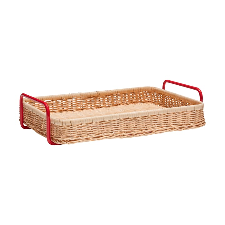 Splint serveringsbakke - Red-natural - Hübsch