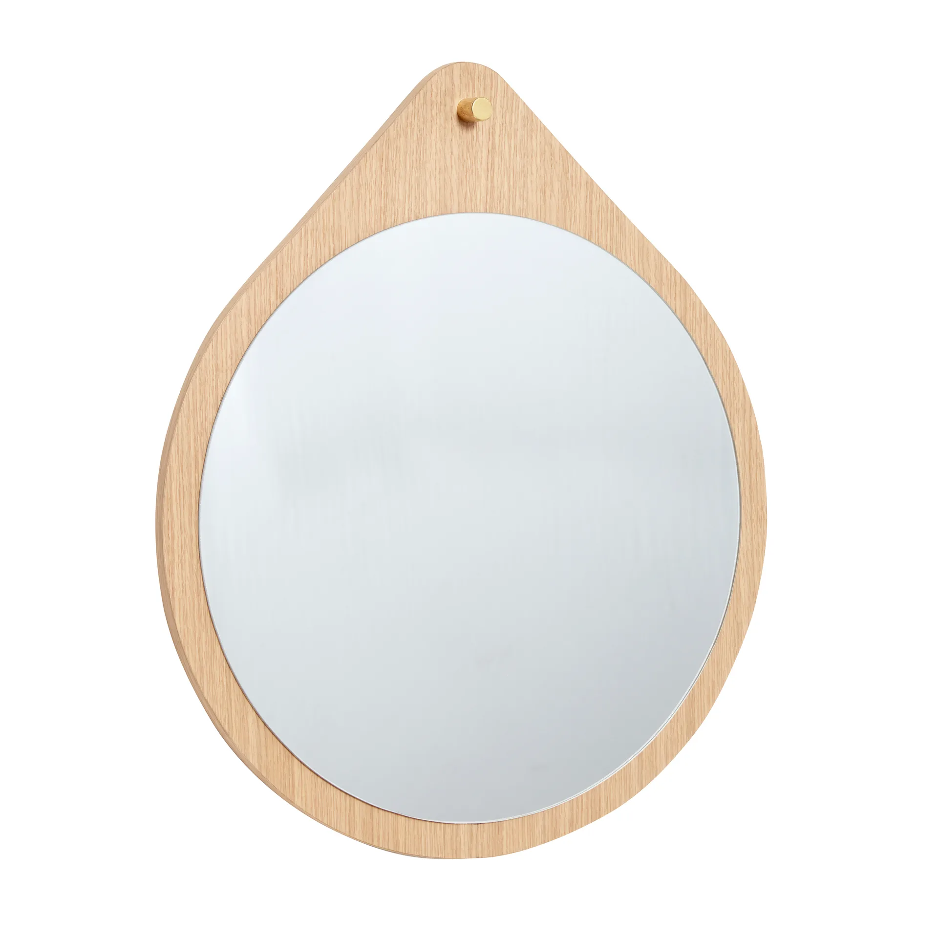 Vægspejl Ø64 cm, Egetræ Hübsch Interior