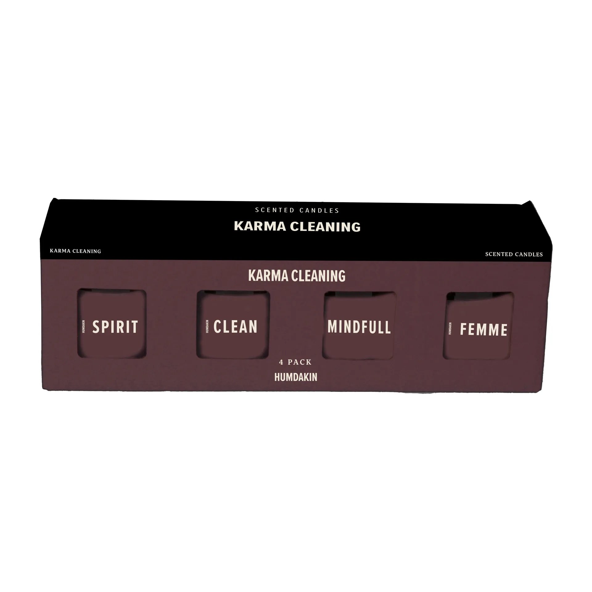 Humdakin duftlys 4-pak, Karma Cleaning - Bordeaux Humdakin