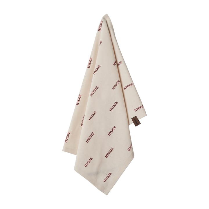 Humdakin Hygge viskestykke, Offwhite/Red Humdakin