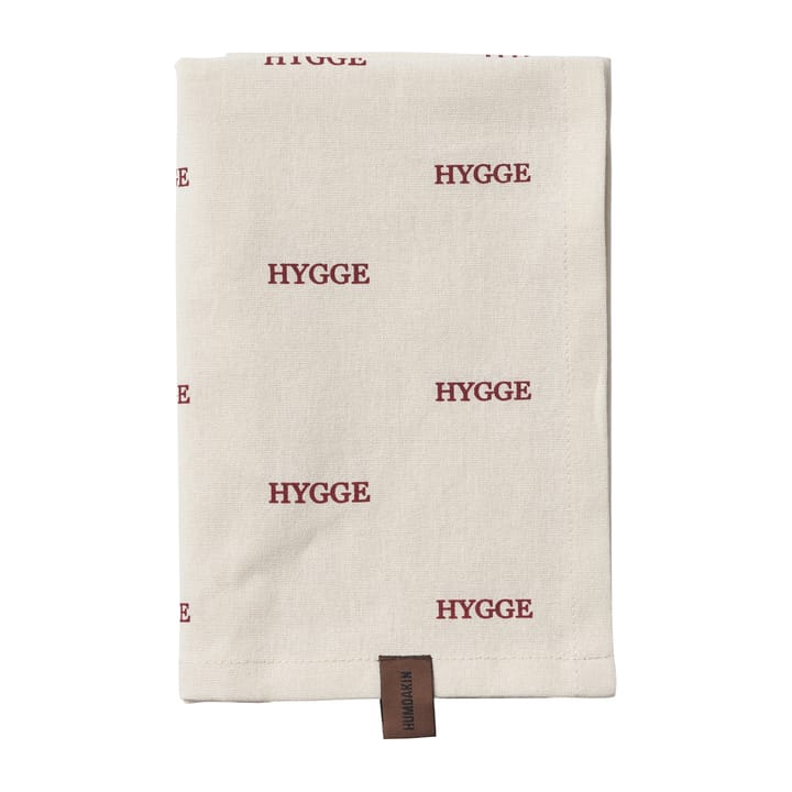 Humdakin Hygge viskestykke, Offwhite/Red Humdakin