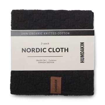 Humdakin Nordic karklud 28x28 cm 2-pak - Coal - Humdakin