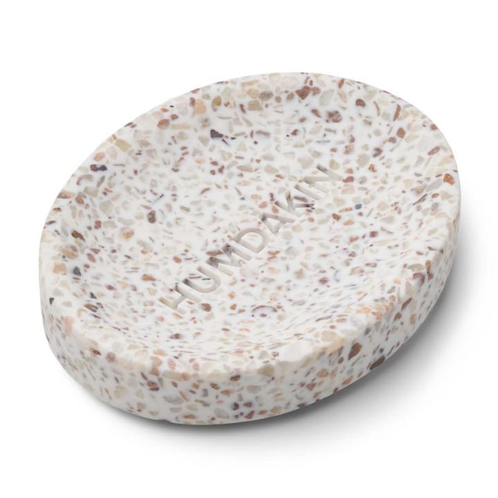 Humdakin Terrazzo sæbeskål 10x13 cm
 - White/Brown - Humdakin