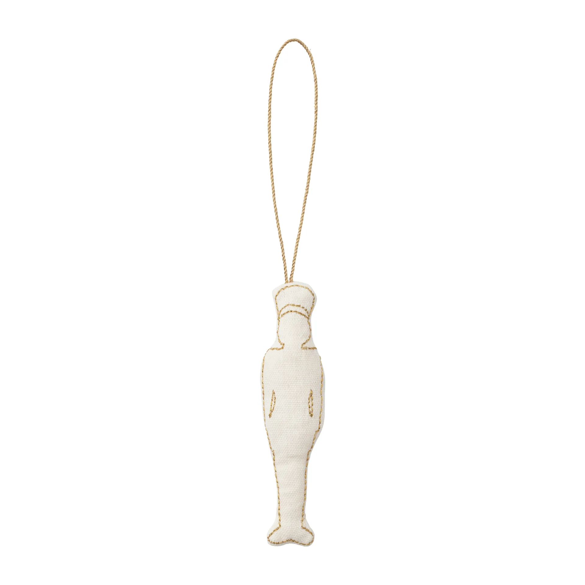 Humdakin Tin Soldier juleophæng bomuld, Offwhite/Gold Humdakin