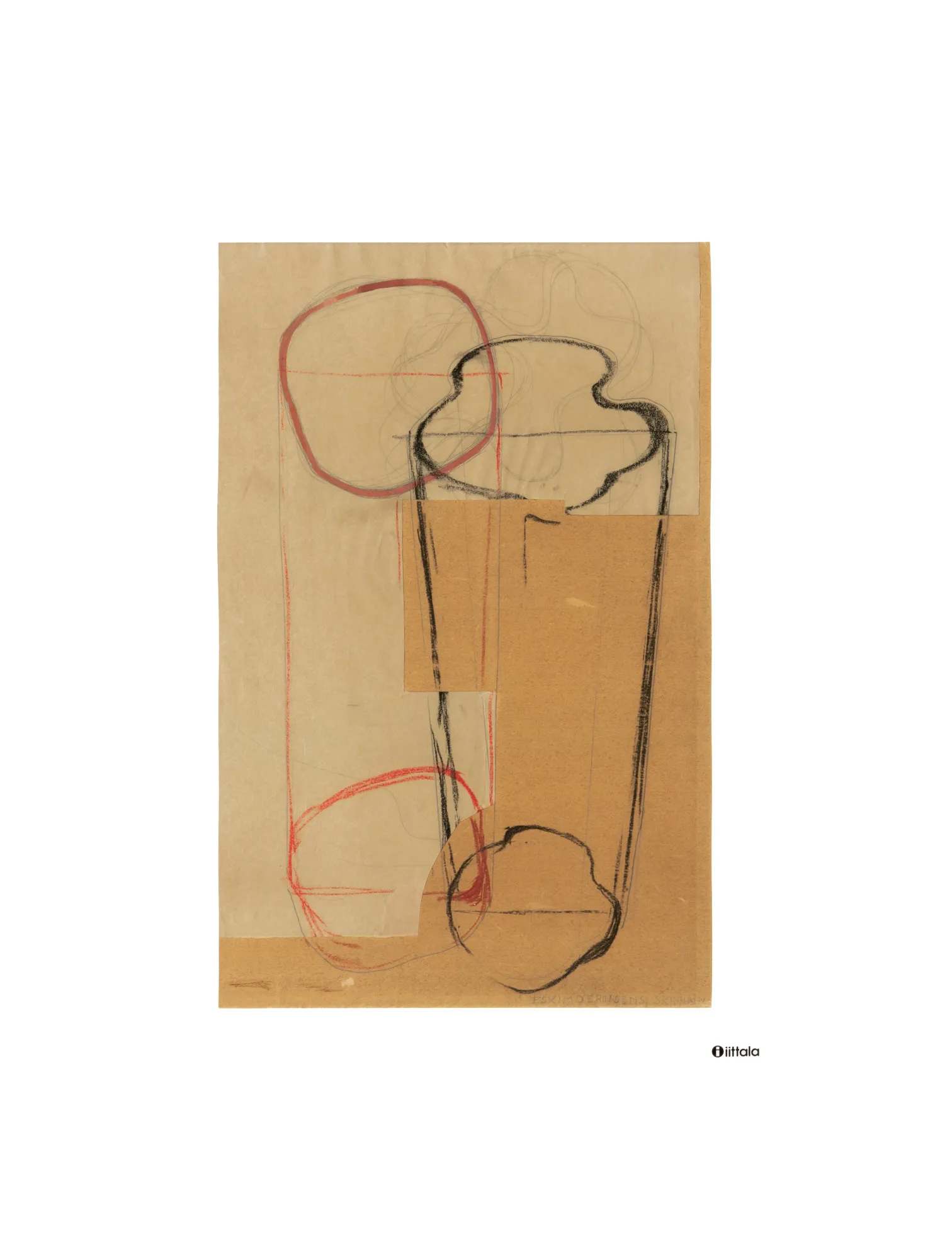 Aalto Art Sketch brown plakat, 50x70 cm Iittala