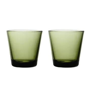 Kartio glas 21 cl 2 stk - mosswgrøn - Iittala