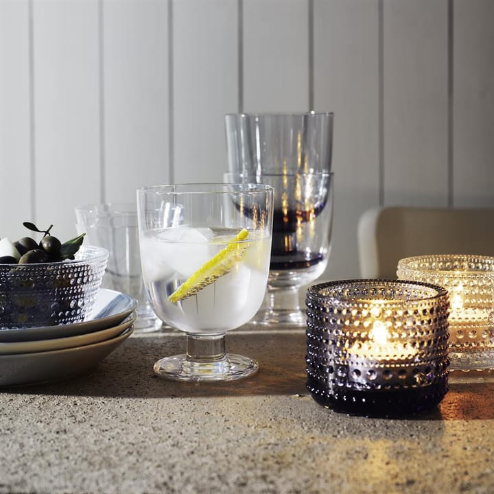 Kastehelmi fyrfadslysestage, grå Iittala