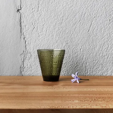 Kastehelmi glas 30 cl 2 stk - mosegrøn - Iittala