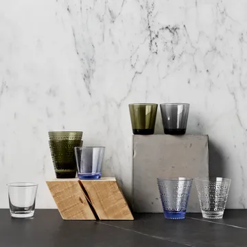 Kastehelmi glas 30 cl 2 stk - mosegrøn - Iittala