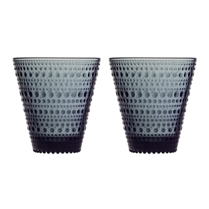 Kastehelmi glas 30 cl 2 stk, Mørkegrå Iittala