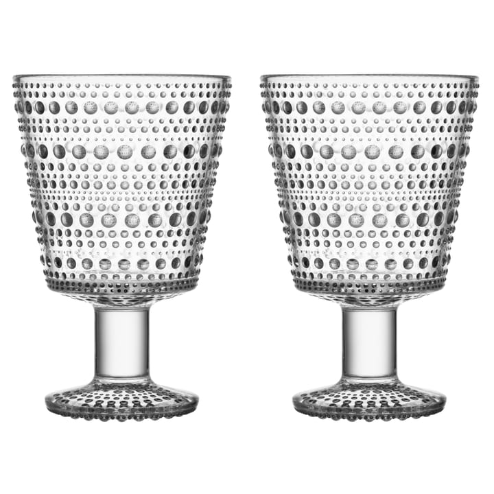 Kastehelmi glas på fod 26cl 2 stk, Klar Iittala