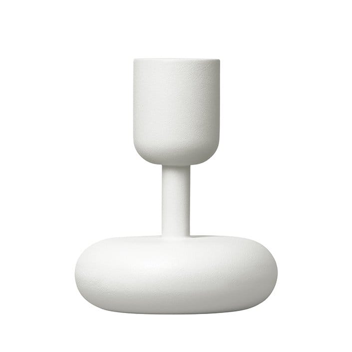 Nappula lysestage hvid, lille 107 mm Iittala