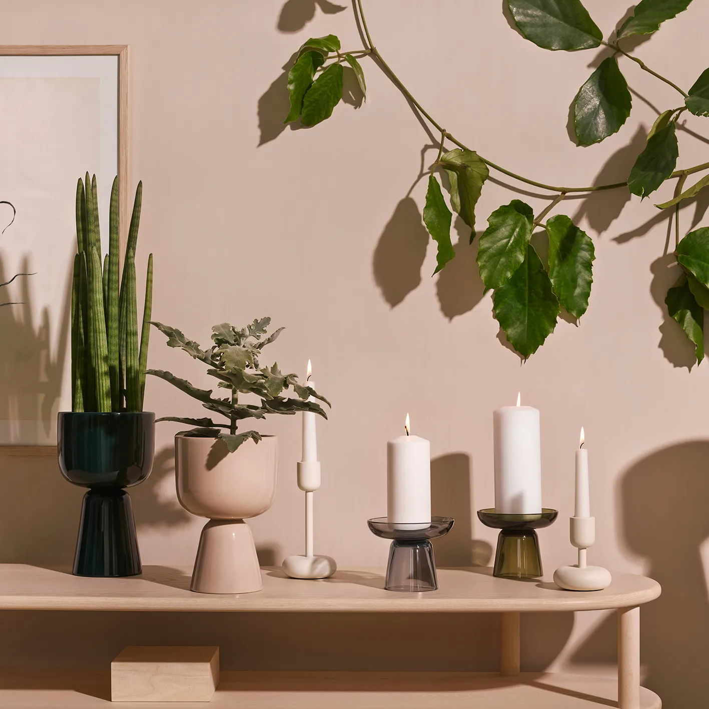 Nappula lysestage pudder, Lille 107 mm Iittala