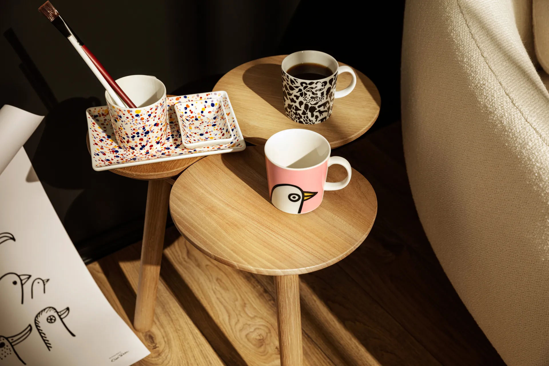 Oiva Toikka Birdie krus 30 cl, Lyserød Iittala