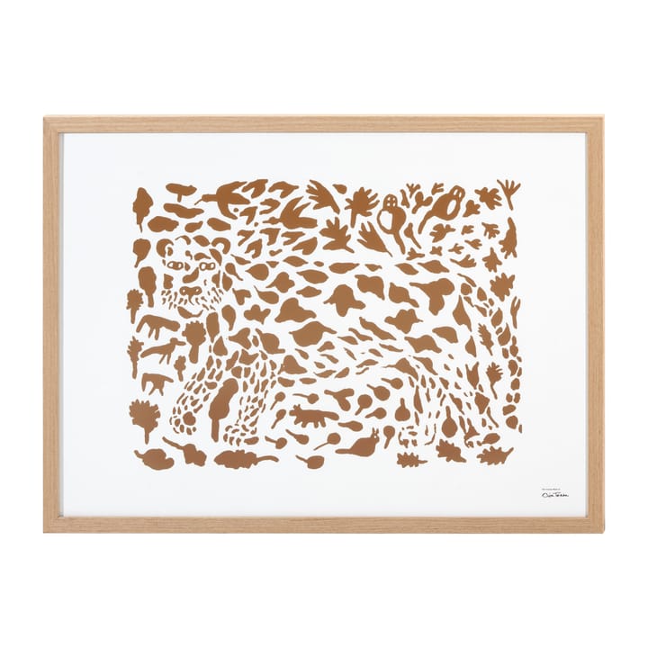 Oiva Toikka Cheetah plakat brun, 50x70 cm Iittala