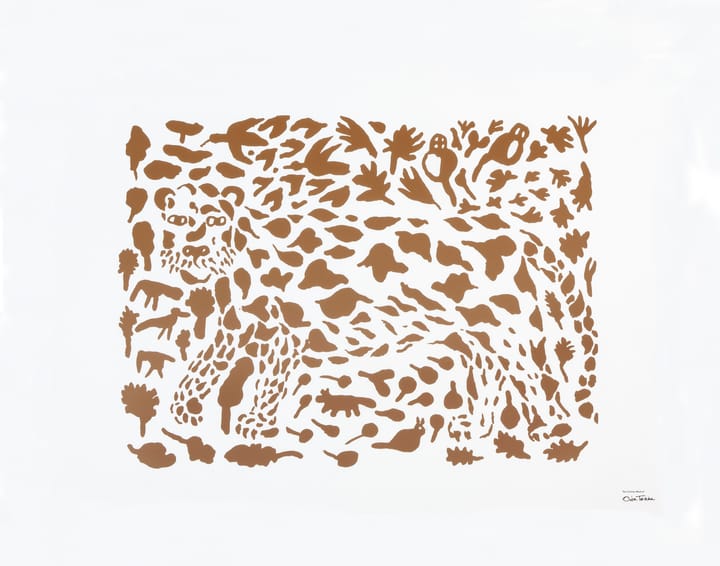Oiva Toikka Cheetah plakat brun, 50x70 cm Iittala