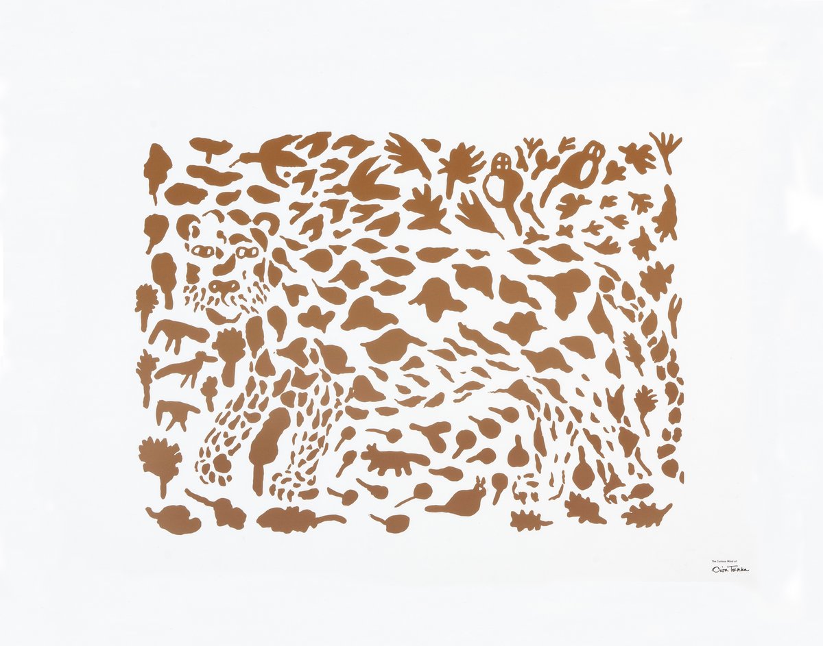 Iittala Oiva Toikka Cheetah plakat brun 50×70 cm