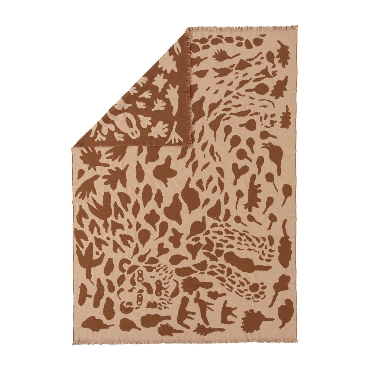 Iittala Oiva Toikka Cheetah uldplaid 130×180 cm Brun
