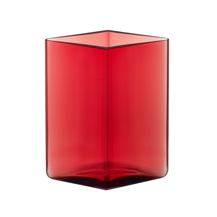 Ruutu vase 11,5x14 cm - tranebær - Iittala