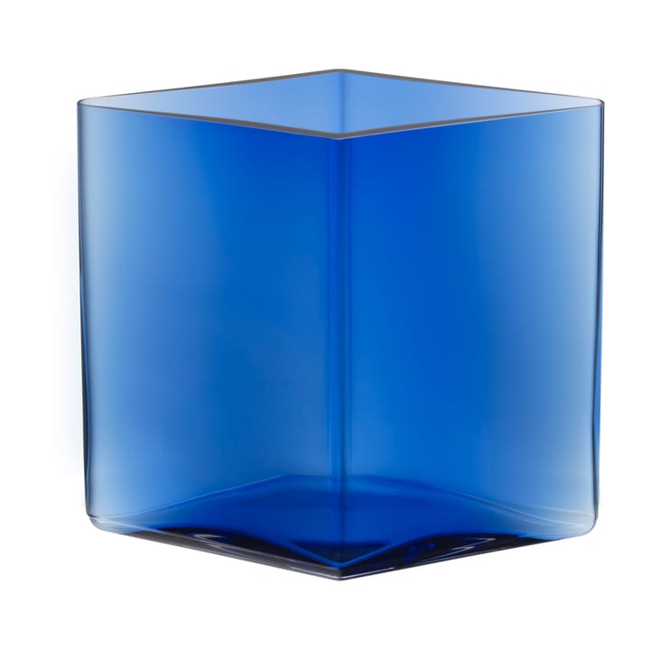 Ruutu vase 20,5 x 18 cm, Ultra marineblå Iittala
